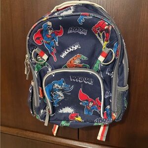 Pottery Barn Kids Superhero Action Backpack - Blue and Gray